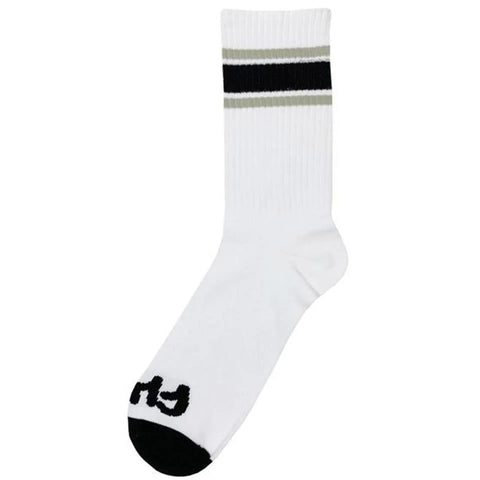 CULT STRIPE SOCKS WHITE