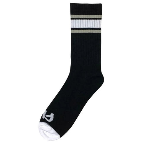CULT STRIPE SOCKS BLACK