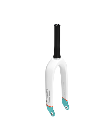 SD V2 CARBON FORK 20 MM (WHITE/ORANGE/TEAL)