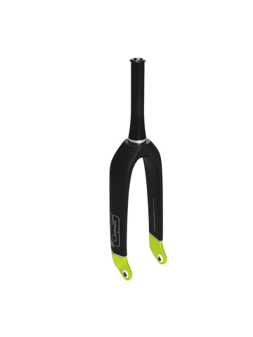 SD V2 CARBON FORK 20 MM (MATTE BLACK/ GREEN)