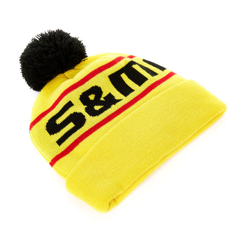 S&M FACTORY POM GOLD BEANIE